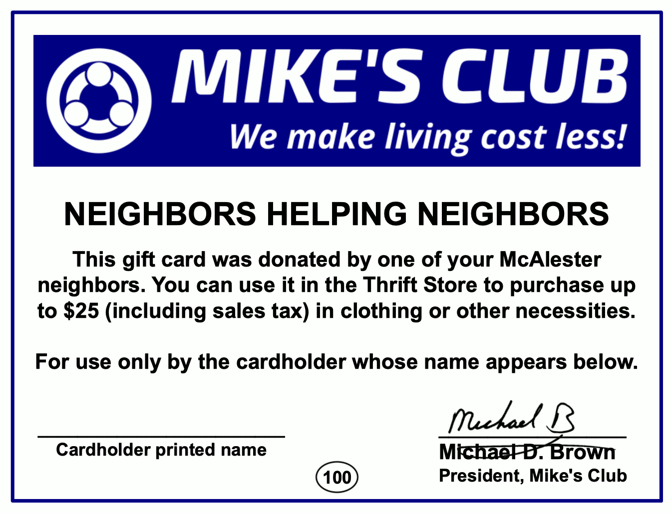 Good Neighbor Card